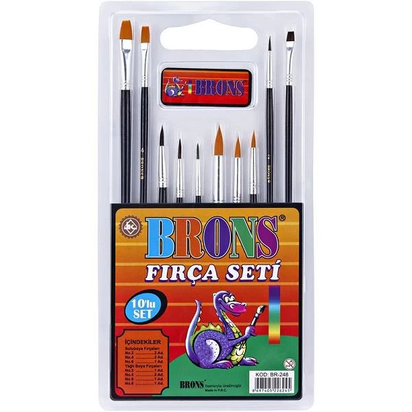 Brons Br-248 Resim Fırçası Seti 10Lu