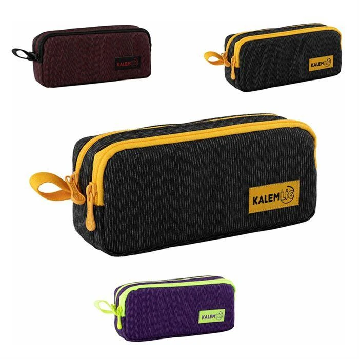 Kalemlig Slicone double kalem çantası iki bölmeli