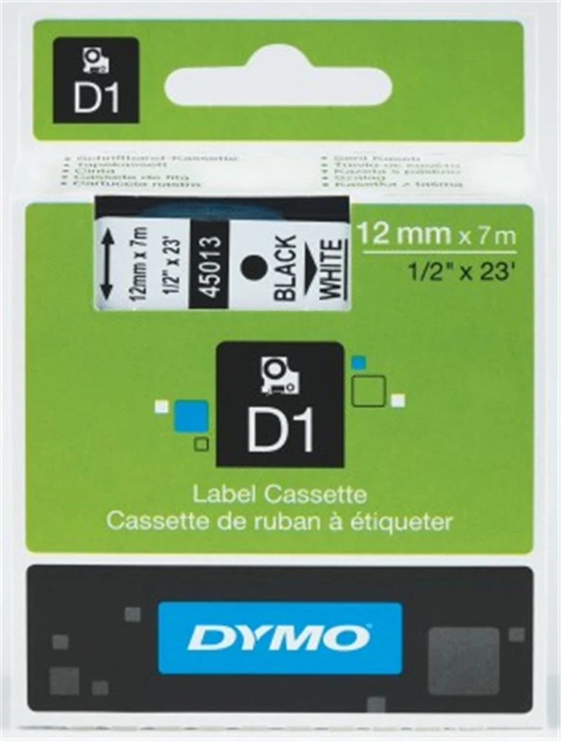 Dymo S0720530 D4 Yedek Şerit 12*7Mt Beyaz/Siyah