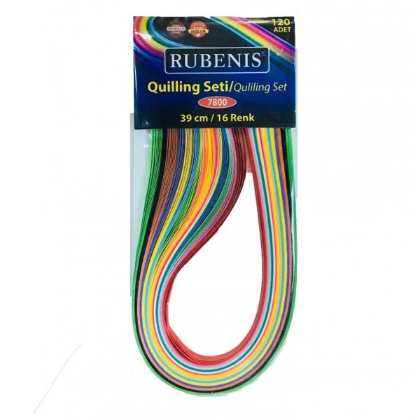 Rubenis Quilling Kağıdı 39 CM 16 Renk 120 Lİ 7800