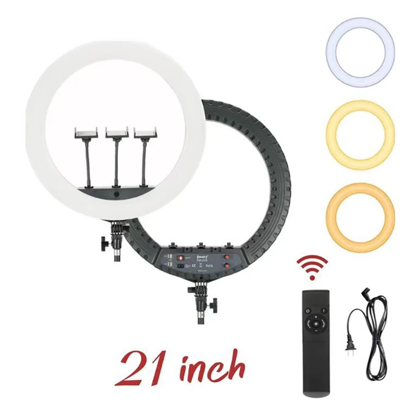 Jmary FM-21R Uzaktan Kumandalı 52cm Işıklı Telefon Tutucu Ring Light