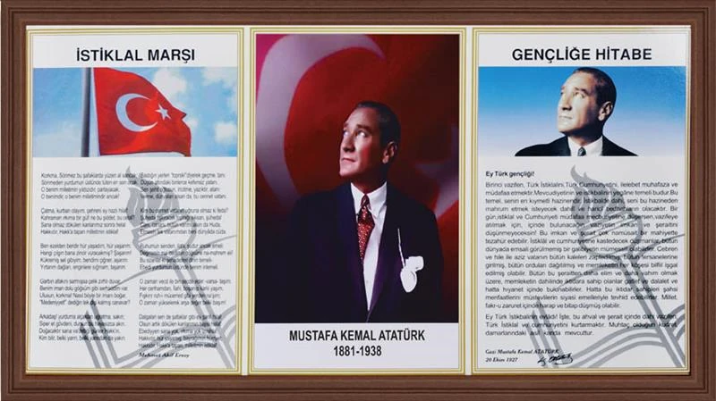 Panda Eğitim 3 Lü Milli Levha Mdf Çerçeve 45X90 Pan 424