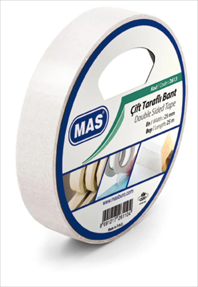 Mas Çift Taraflı Bant 25Mm/25M 2613