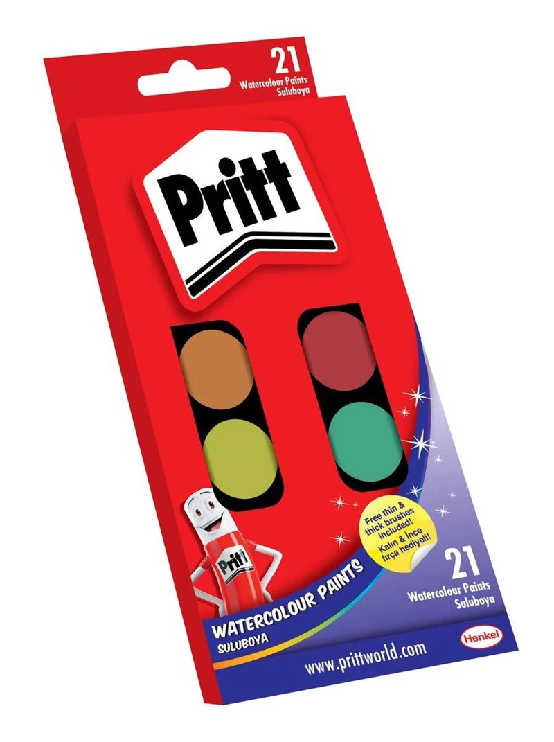 Pritt 1671703 21 Renk Suluboya Büyük 12*72