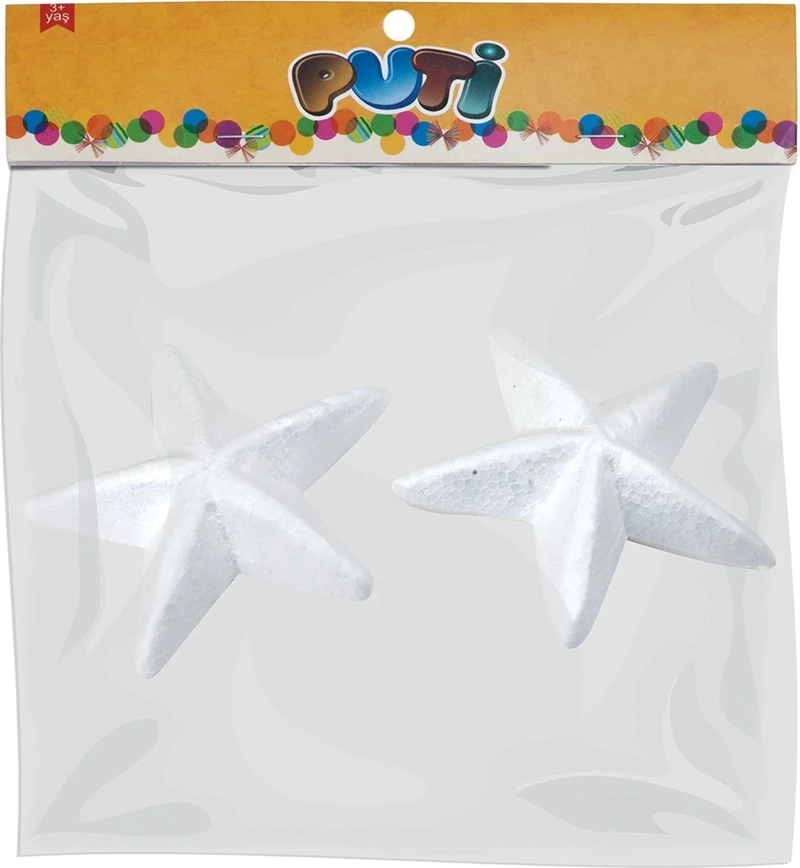 Puti Köpük Yıldız 10Cm 2Li