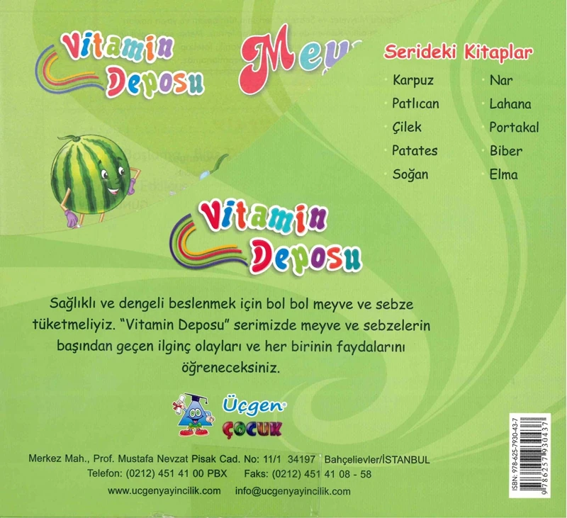 Üçgen Çocuk Vitamin Deposu Serisi - 10 Kitap