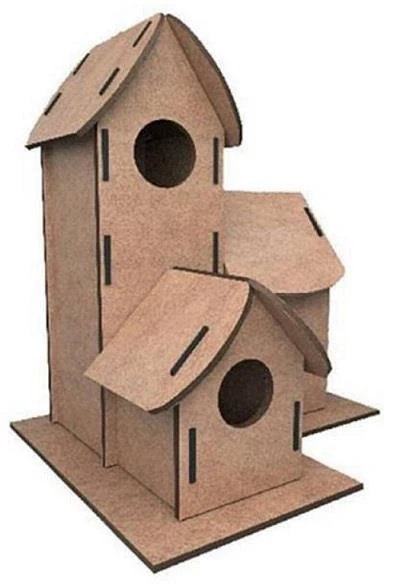 Bu-Bu Ahşap Boyama Kuş Evi Bubu-Ac0006