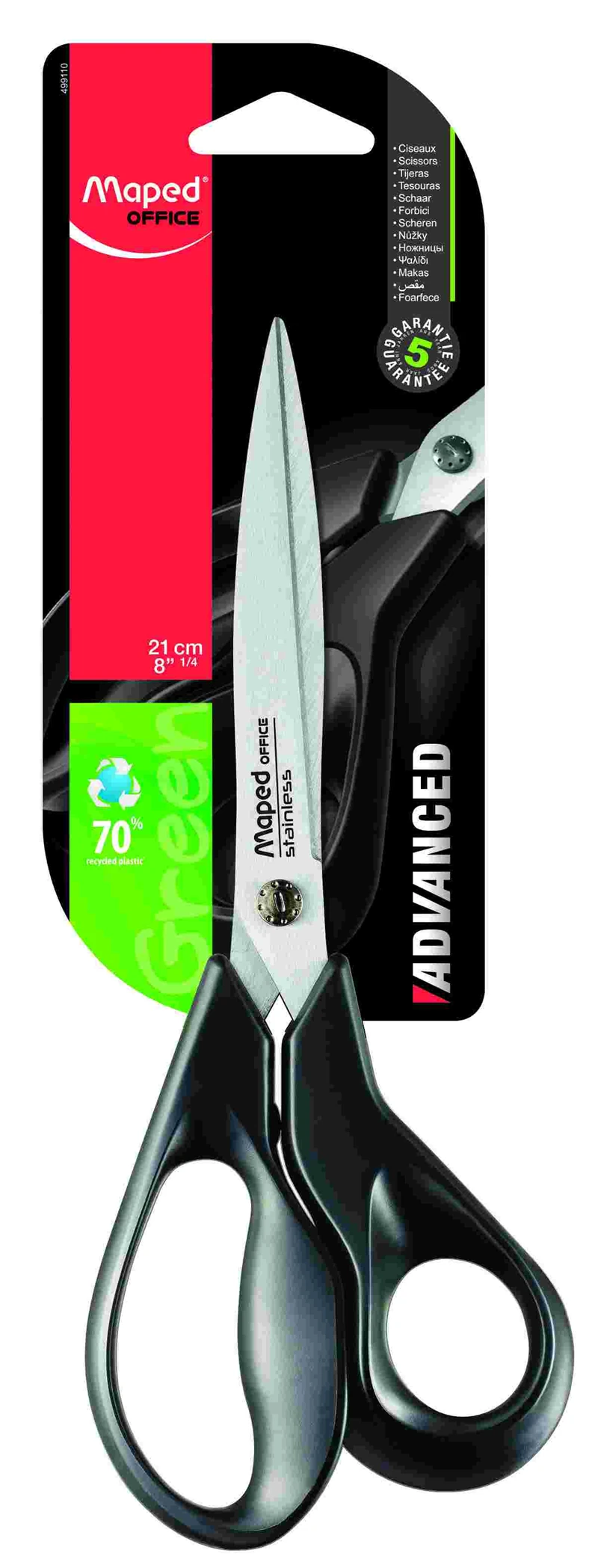 Maped 499110 Advanced Green 21Cm Asimetrik Makas