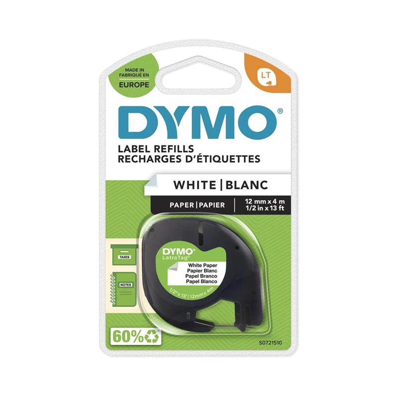 Dymo S0721510 Letratag Kağıt Şerit 12*4Mt Beyaz