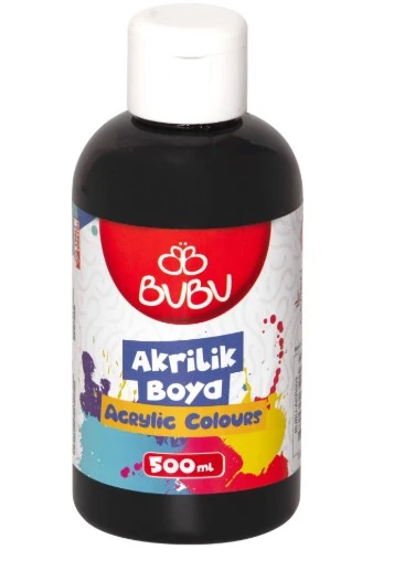 Bu-bu Akrilik Boya Siyah 500 Ml Akr-020