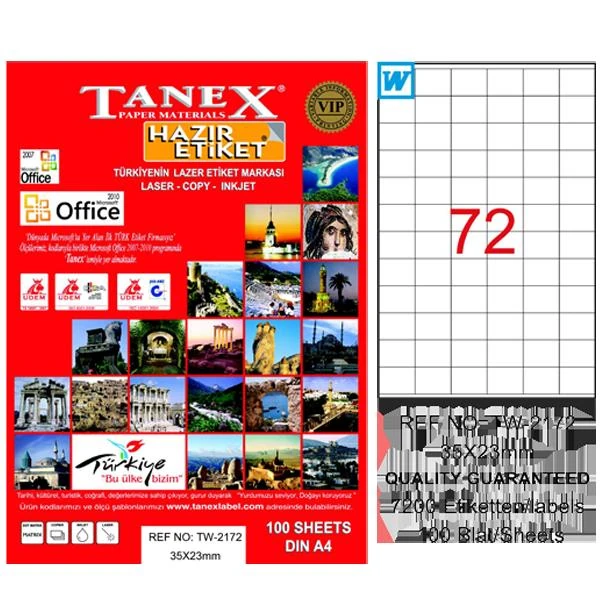 Tanex Tw-2172 Lazer Etiket 35*23Mm