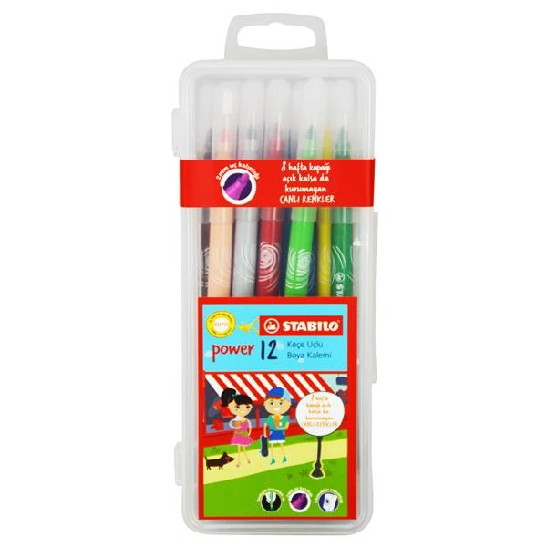 Stabilo 280/12-2 Power Keçeli Kalem 12Li Kutu