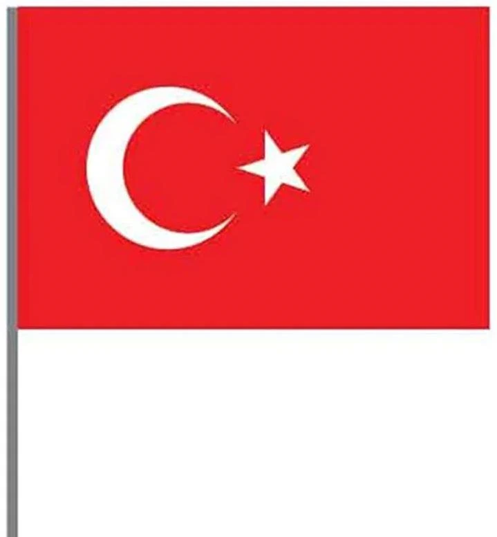 Buket Bayrak Sopalı Alpaka 50X75 Bkt-121