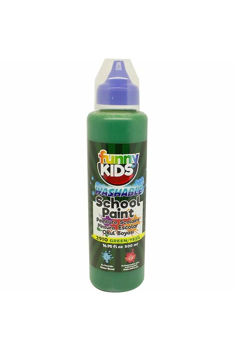 Rich Funny Kids Yıkanabilir Okul Boyası 500ml - 2910 Yeşil