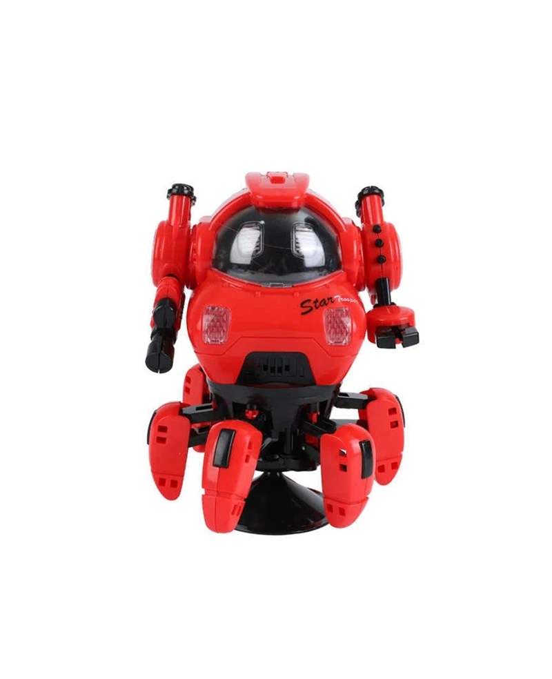 C-TOY Işıklı ve Sesli 360 Derece Dönebilen Yıldız Asker Robot 01180 Kırmızı