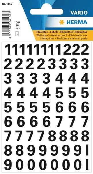 Herma 4159 Poşet Etiket 0-9 Sayı 10Mm