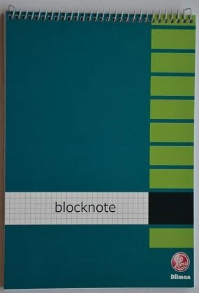 Dilman Bloknot Spiralli Karton Kapak A4 40 Yp Kareli 2205