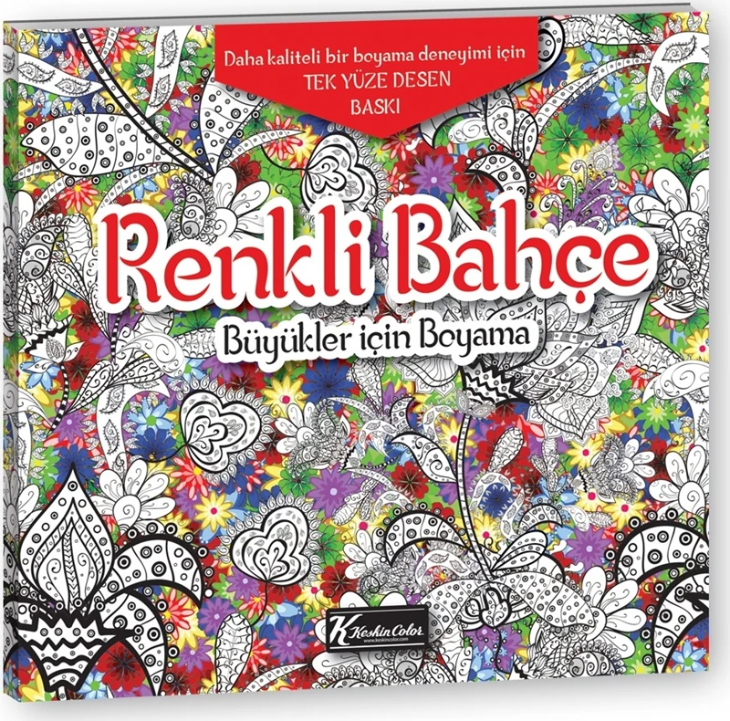 Keskin 242900-99 25*25 32Yp.Yetişkin Boyama Kit-Renkli Bahçe