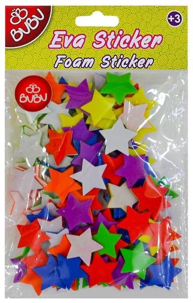 Bu-Bu Eva Stıcker Yıldız Orta 12Li Pvc Bubu-Sts039