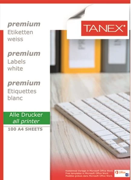 Tanex Laser Etiket Tw-2104 192 X 59 Mm 100 Lü