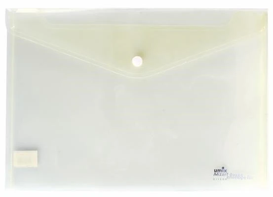 Umıx U1120P-Be Çıtçıtlı Şeffaf Zarf Dosya Şeffaf