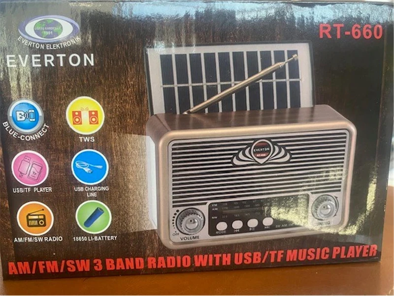 Everton Rt-660 Bluetooth Fm-Usb-Tf-Aux Şarjlı Nostaljik Radyo
