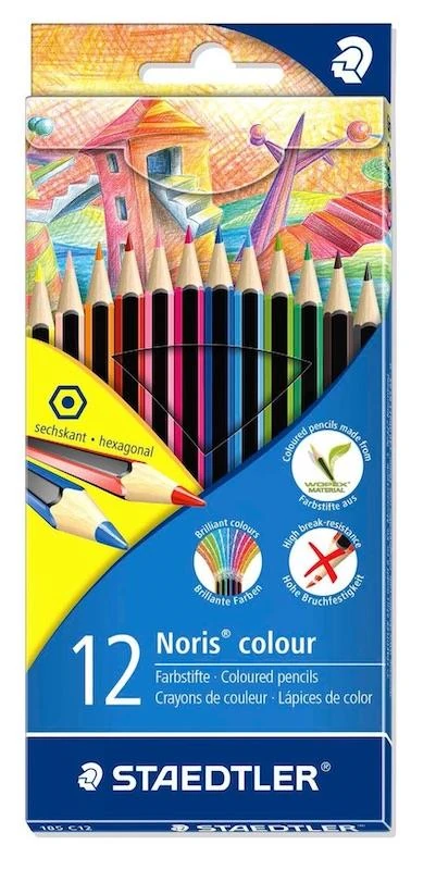 Staedtler 185 C12 Noris Color Kuru Boya 12Li