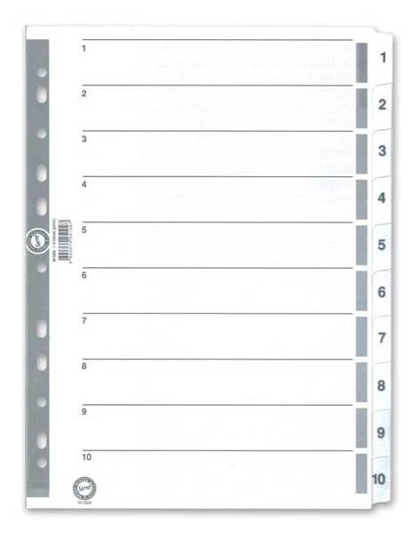 Serve Sv-5324 Ayraç 1-10 Rakam A4