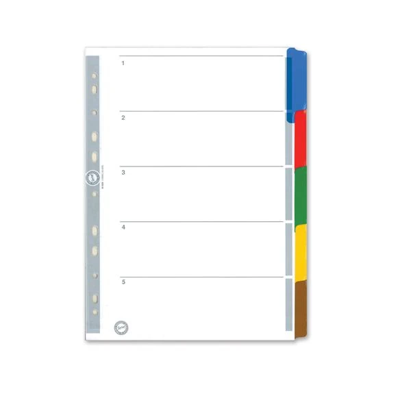 Serve Separatör Klasik A4 5 Renkli Sv-5520/K