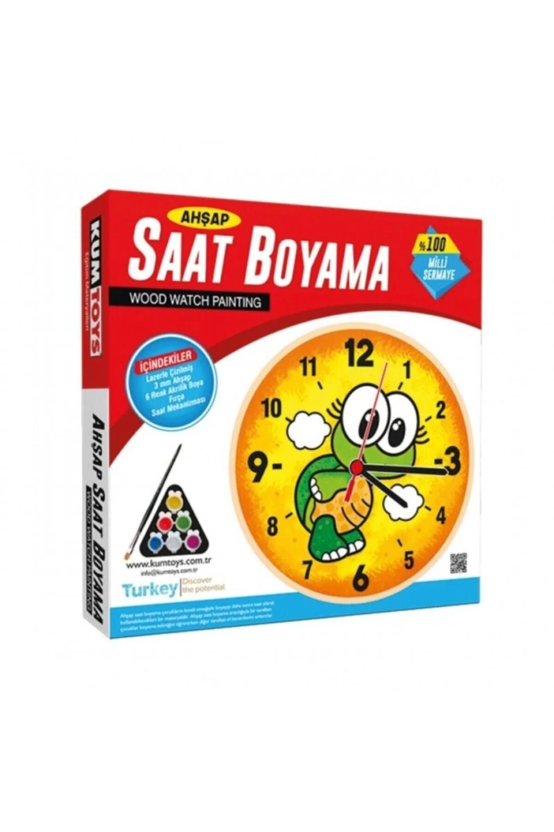 Kumtoys Ahşap Saat Boyama