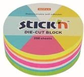 Gıpta 21830 Stıckn 67*67 Neon Yuvarlak Yapşkn Notblok 250Yp
