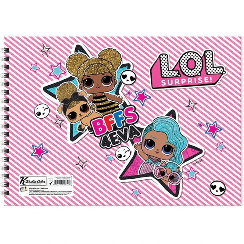 Keskin 300115-93 L.O.L. 17*25 15 Yp. Spiralli Resim Defteri