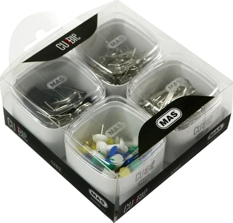 Mas 1282 Ataş + Toplu İğne + Harita Çivisi + Kıskaç(Klips) Cubbie