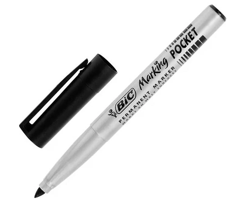 Bic 8755921 Permanent Marker Pocket 1Li Bls.Siyah