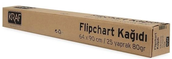 Kraf Flıpchart Kağıdı Rulo 64X90Cm 25 Yp 703G