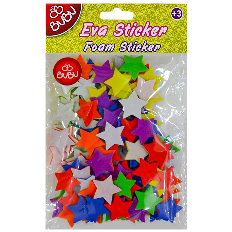 Bu-Bu Eva Stıcker Yıldız Orta 12Li Pvc Bubu-Sts039
