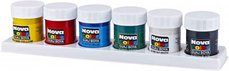 Nova Color Nc-113 Guaj Boya 6Lı Şişe