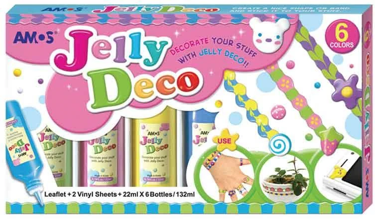 Amos Jel Boya 6 Renk+2 Asetat+2 Yedek Uç Jd22P6