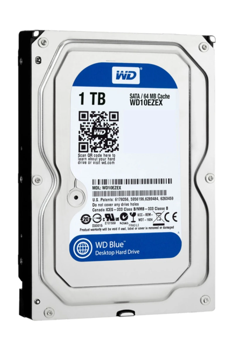 Wd 1Tb Blue 3,5" 64Mb 7200Rpm WD10EZEX Harddisk
