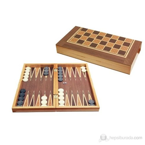 Star 1020098 Masif Ceviz Kaplama Tavla Büyük