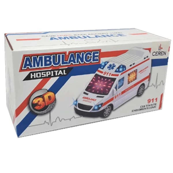 Ctoy Oyuncak Pilli 3D Işıklı Ve Sesli Ambulans 89-1189