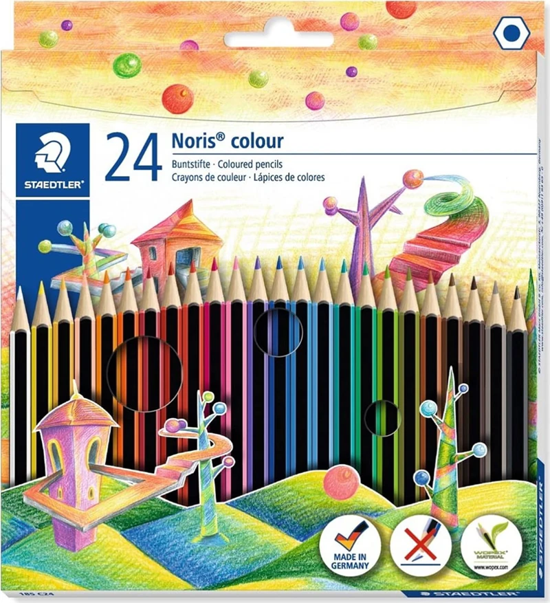 Staedtler 185 C24 Noris Color Kuru Boya 24Lü