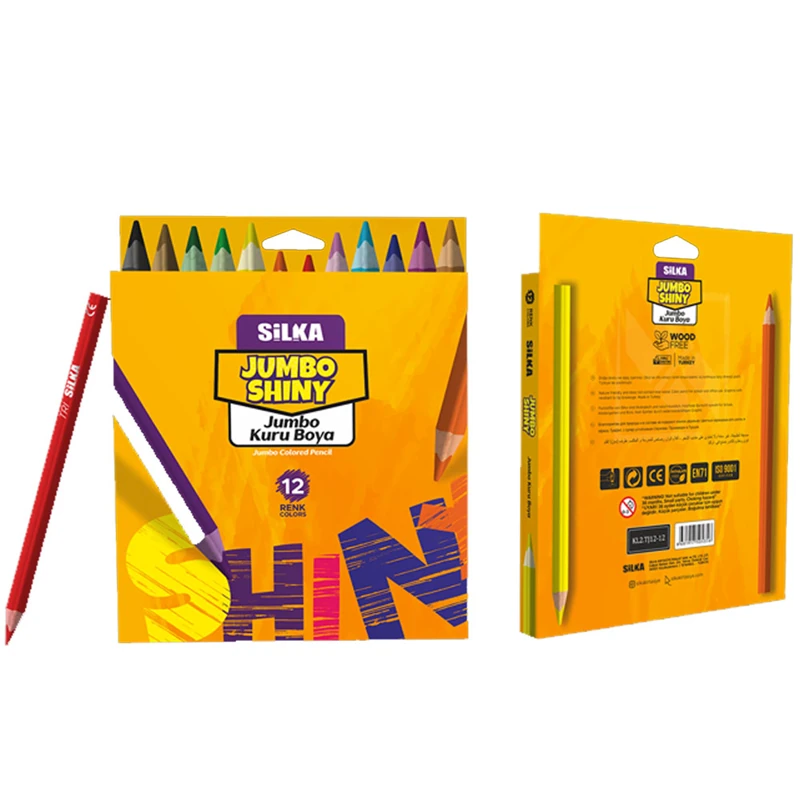 Silka Kuru Boya 12 Li Jumbo Üçgen Kl2.Tj12-12