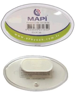 Mapi 5011038 Şeffaf İsimlik Oval Mıknatıslı 67*42