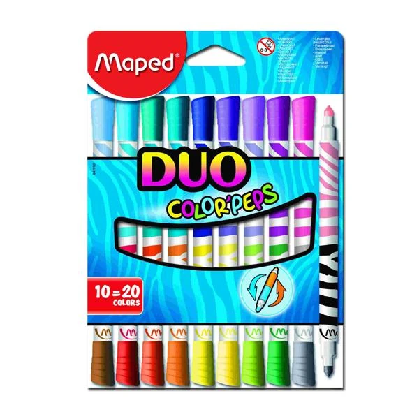 Maped 847010 Keçeli Kalem 10 Renk Duo
