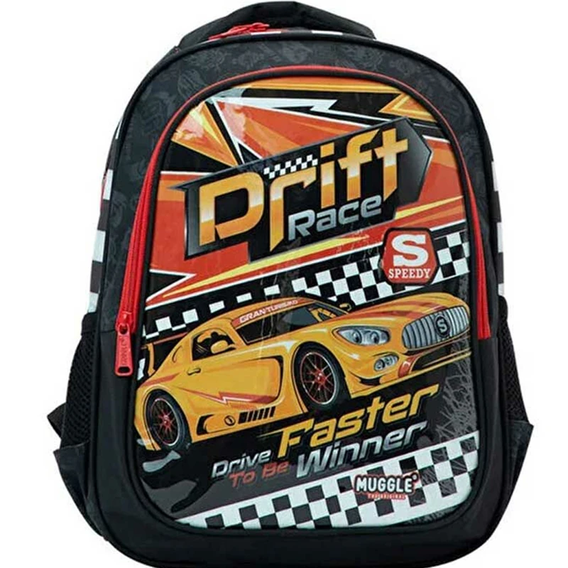 Muggle Okul Çantası Drift Car Siyah Mu9475