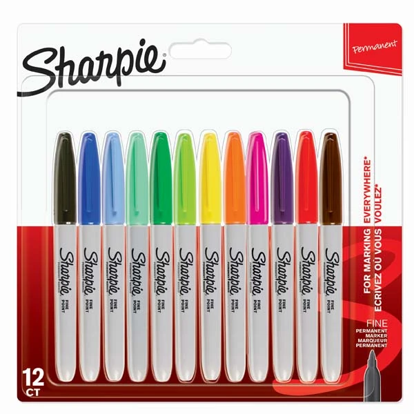 Sharpie 2065404 Fine Permanent Markör 12Li Krş.Bls