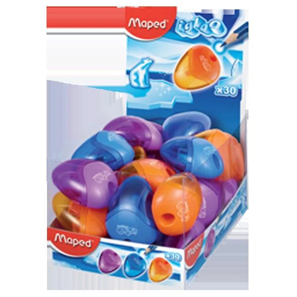 Maped Öğrenci Kalemtıraşı I-Gloo Plastik Tekli Hazneli 30 LU 534754