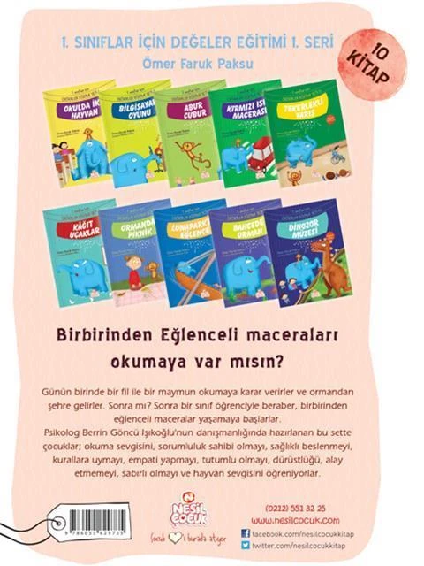 Nesil Çocuk - Değerler Eğitimi Seti-1 1. Sınıf 10 Kitap