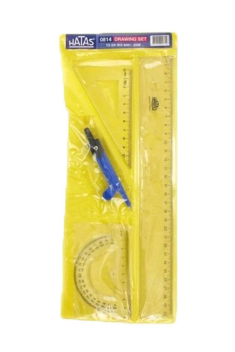 Hatas 0814 Pergelli Eko Çizim Takımı(30Cm Cetv)*24